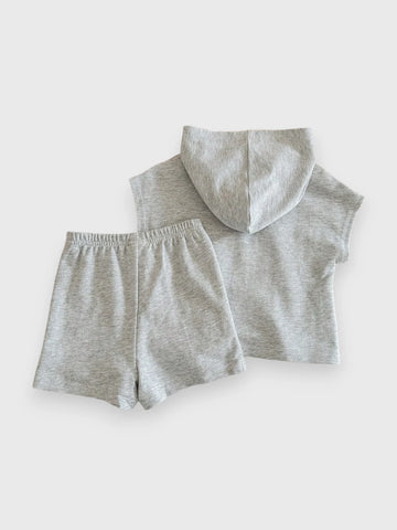 2 Pc Baby Boy Hooded Tee Set