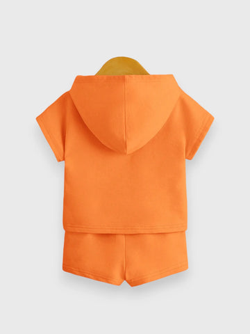 2 Pc Baby Boy Hooded Tee Set