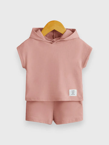 2 Pc Baby Boy Hooded Tee Set