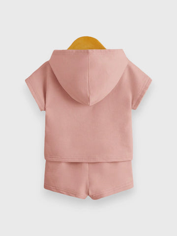 2 Pc Baby Boy Hooded Tee Set