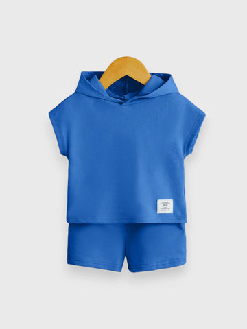 2 Pc Baby Boy Hooded Tee Set
