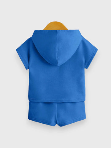 2 Pc Baby Boy Hooded Tee Set