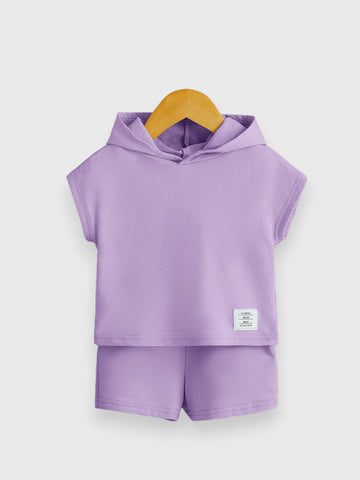 2 Pc Baby Boy Hooded Tee Set