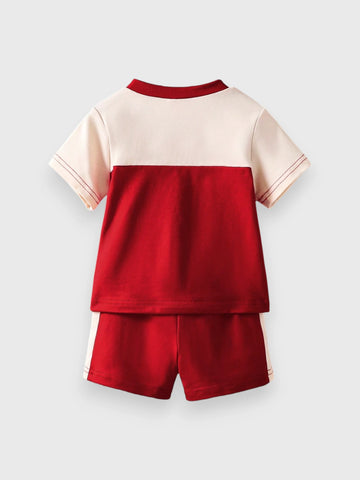 2 Piece Baby Boy V-Neck Sports Sets