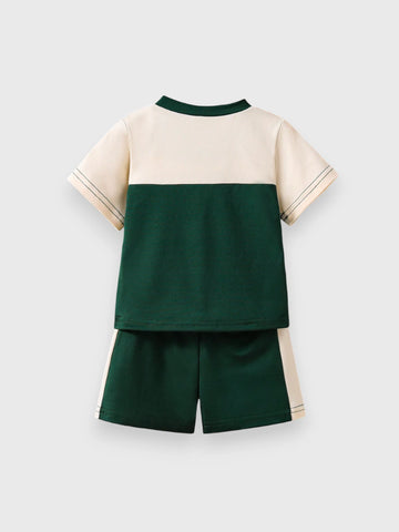 2 Piece Baby Boy V-Neck Sports Sets