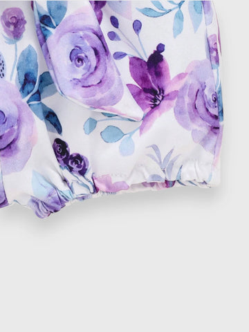 2 Pc Baby Girl Lilac Floral Shorts Set