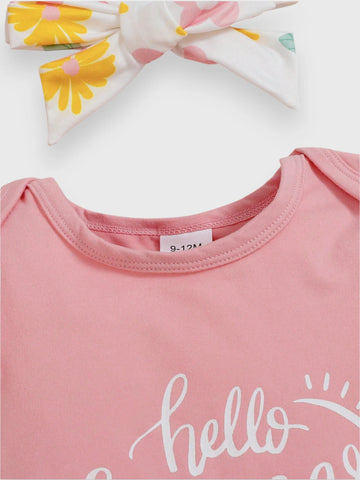 3 Pc Baby Girl Hello Summer Set