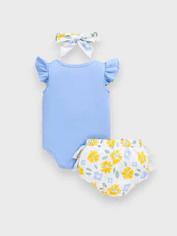 3 Pc Baby Girl Hello Summer Set