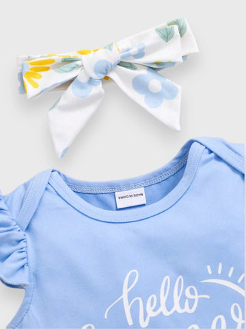 3 Pc Baby Girl Hello Summer Set