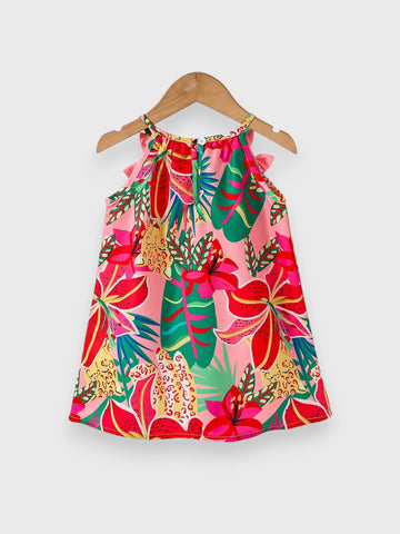Baby Girl Tropical Leaf Summer Dress