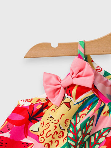 Baby Girl Tropical Leaf Summer Dress