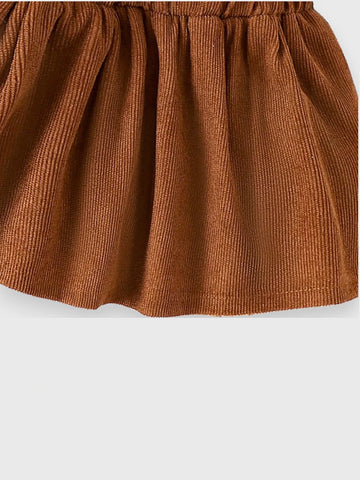 2 Pc Baby Girl Corduroy Overall Dress