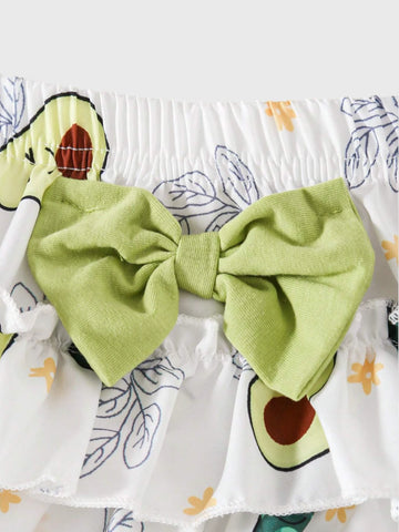 3 Pc Baby Girl Summer Avocado Set