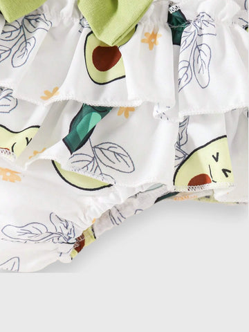 3 Pc Baby Girl Summer Avocado Set