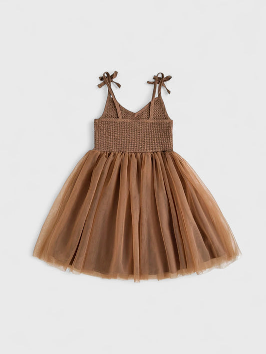 Girls Crochet Boho Autumn Dress
