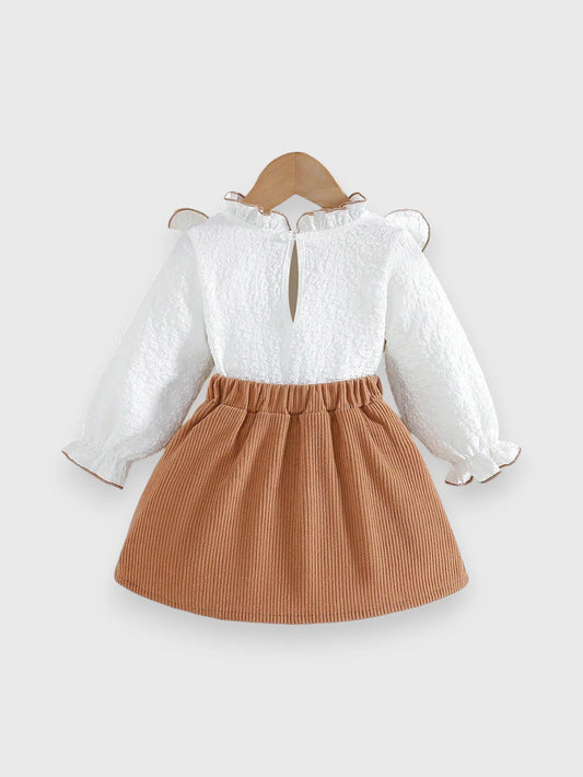 CL-Baby Girl Ruffle Blouse and Corduroy Skirt