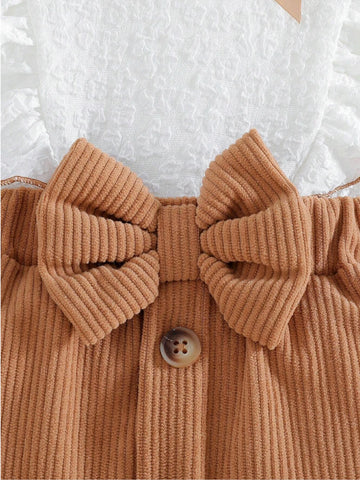 CL-Baby Girl Ruffle Blouse and Corduroy Skirt