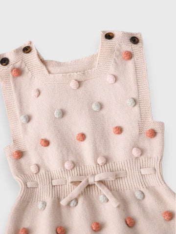 Baby Girl Pom Pom Knitted Bodysuit