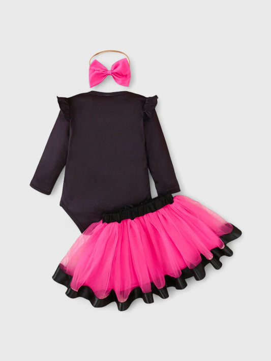 3 Pc Baby Girl Skeleton & Tutu Costume