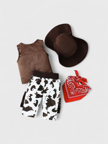4 Pcs Baby Cowboy Costume