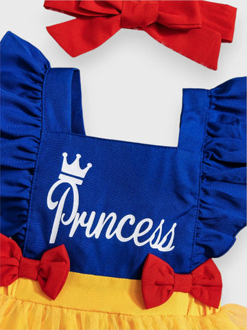 2 Pc Baby Girl Princess Colorblock Dress