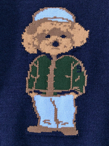 Boys Preppy Dog Knit Sweater