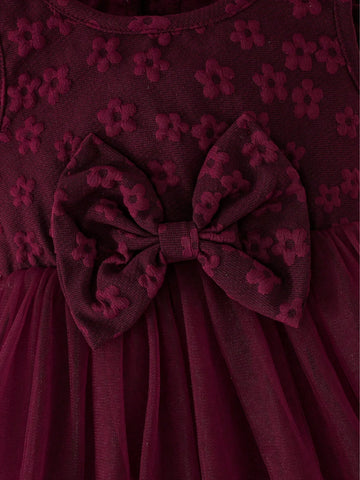 2 Pc Baby Girl Flower Emboss Dress and Cardigan
