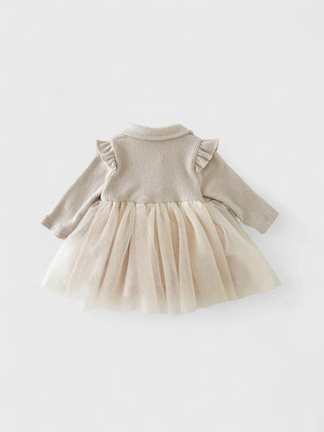 Baby Girl Long Sleeve Tulle Dress