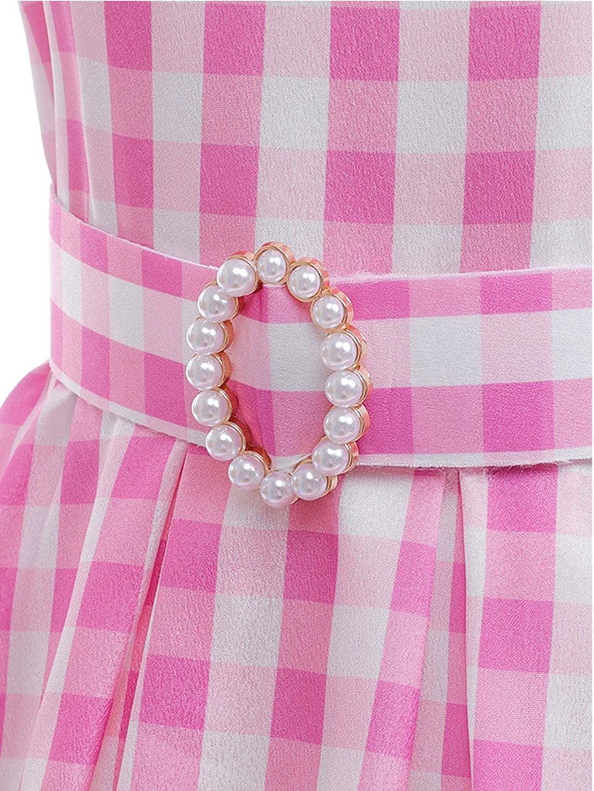 pink barbie gingham dress BARBIE THE MOVIE DOLL PINK GINGHAM DRESS