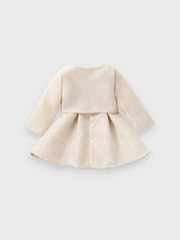 2 Pc Baby Girl Tweed Cardigan and Skirt Set