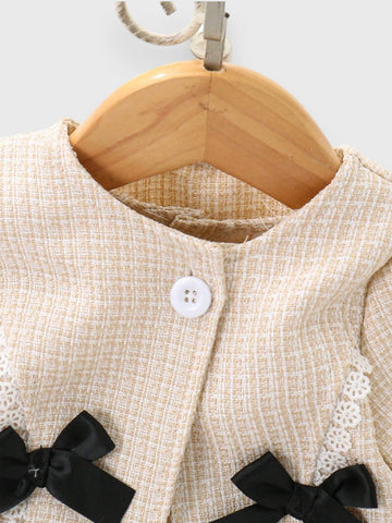 2 Pc Baby Girl Tweed Cardigan and Skirt Set