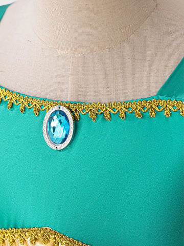 Girls Green Princess Costume