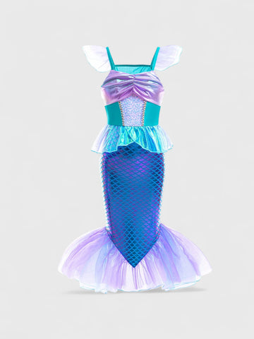 Girls Metallic Mermaid Costume