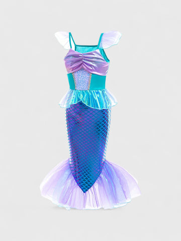 Girls Metallic Mermaid Costume
