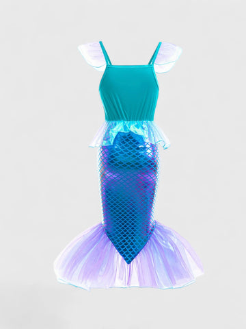 Girls Metallic Mermaid Costume