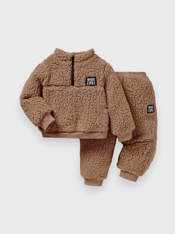 Baby Fleece Sherpa Quarter Zip Set