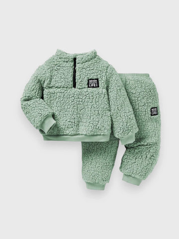 Baby Fleece Sherpa Quarter Zip Set