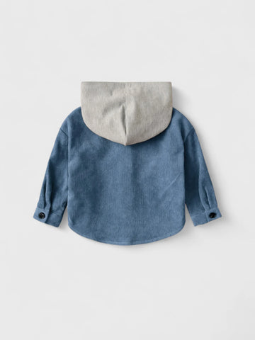 Baby Boys Hooded Corduroy Shirt