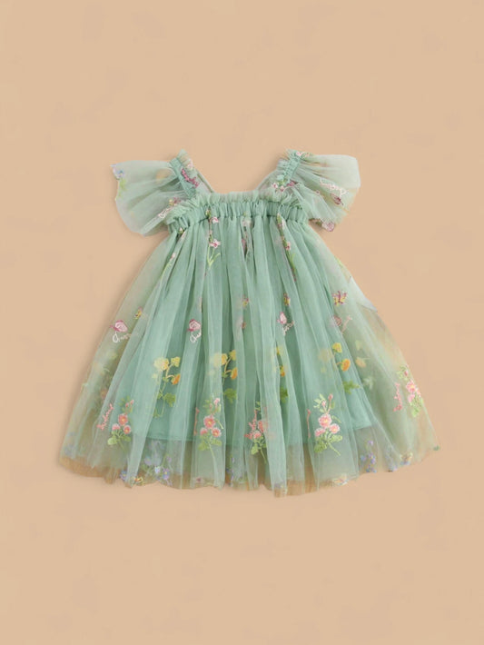 Girl Butterfly Wings Tulle Dress