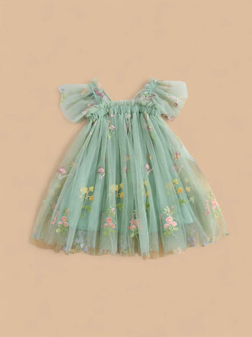 Girl Butterfly Wings Tulle Dress
