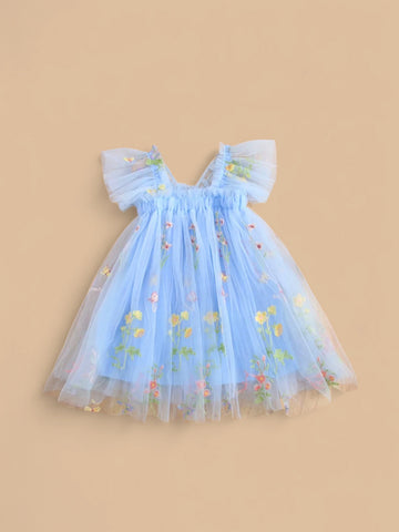 Girl Butterfly Wings Tulle Dress