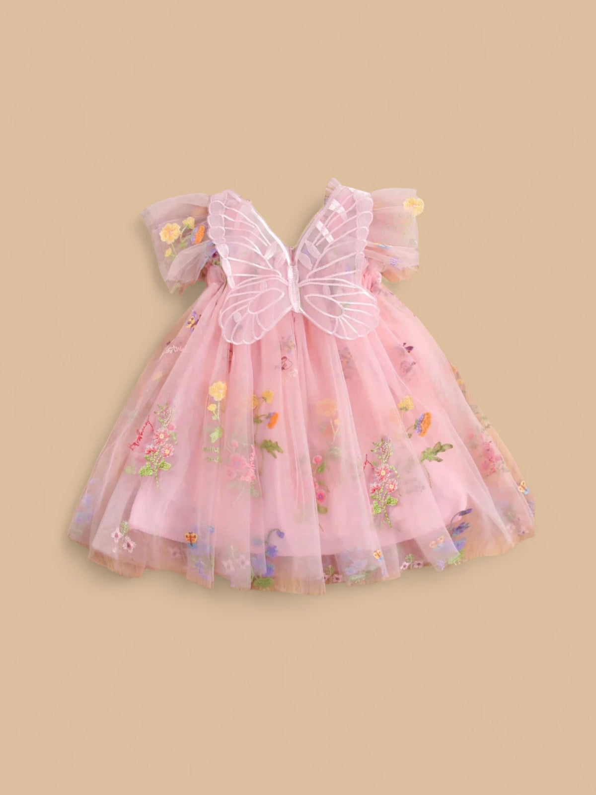 Girl Butterfly Wings Tulle Dress