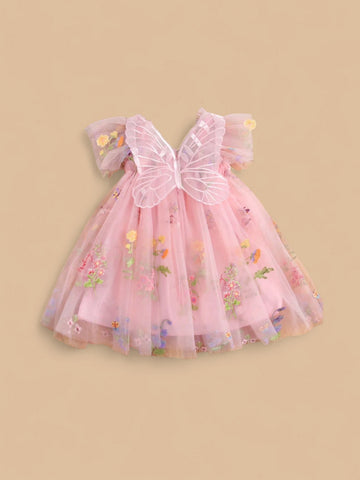 Girl Butterfly Wings Tulle Dress