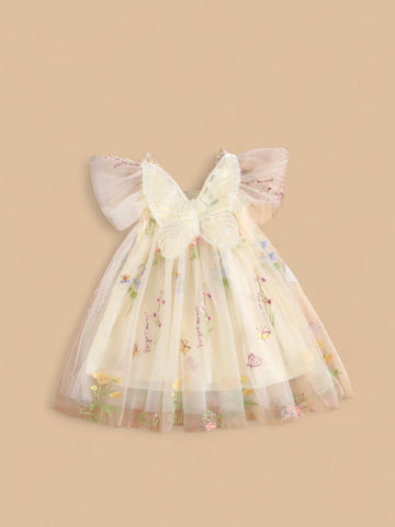 Girl Butterfly Wings Tulle Dress