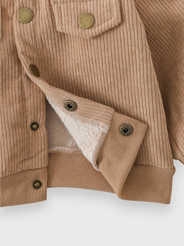 Baby Boy Corduroy Shearling Jacket