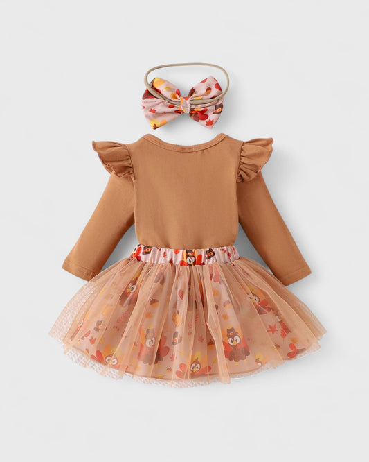 3 Pc Infant Baby Girl Thanksgiving Set