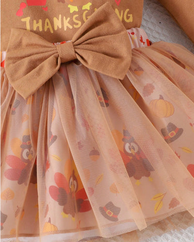 3 Pc Infant Baby Girl Thanksgiving Set