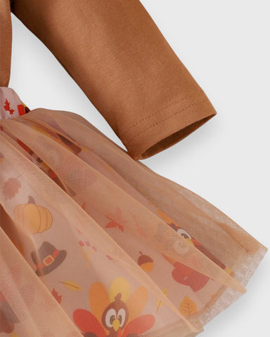 3 Pc Infant Baby Girl Thanksgiving Set