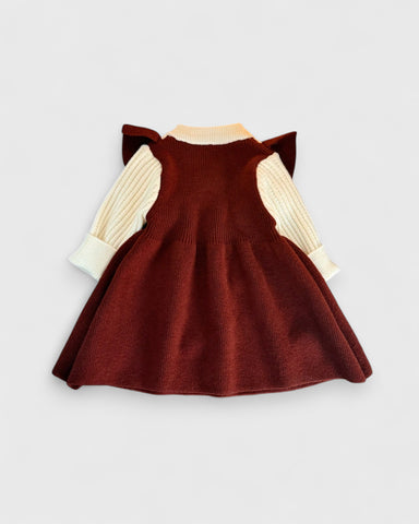Baby Girl Knit Bow Trim Dress