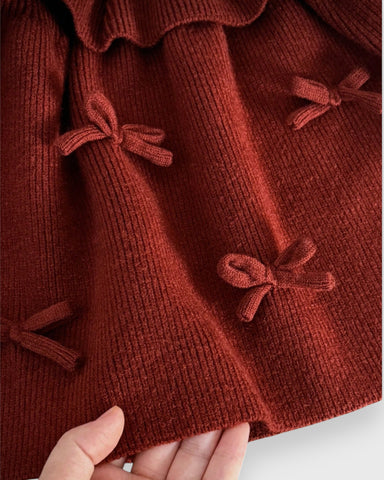 Baby Girl Knit Bow Trim Dress